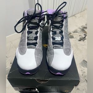 Air Jordan 13 Retro Black/Lilac/White Youth Size 6.5 in Perfect Condition w/ box